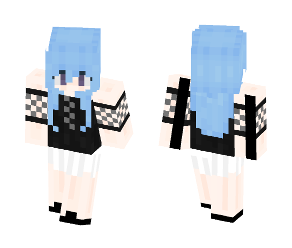 ∞ Black and White ∞ - Female Minecraft Skins - image 1