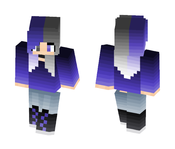 Ombre Goth Girl - Girl Minecraft Skins - image 1