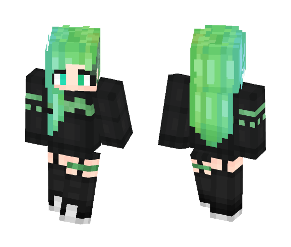 Green & Black - Female Minecraft Skins - image 1