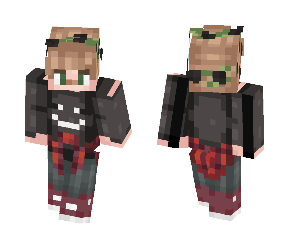Flannel & Black Roses - Male Minecraft Skins - image 1