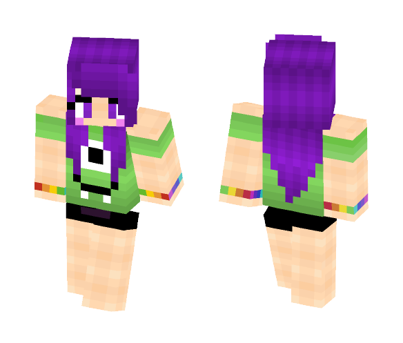 Alien Shirt Girl - Girl Minecraft Skins - image 1
