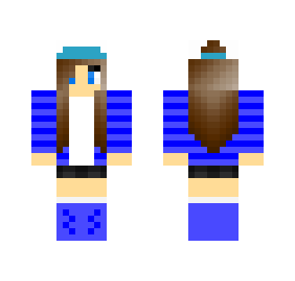 Blue Cap Girl (fixed) - Girl Minecraft Skins - image 2