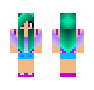 Cute Turquoise Hair - Female Minecraft Skins - image 2