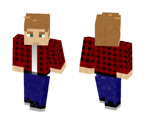 Red Flannel Shirt - Male Minecraft Skins - image 1
