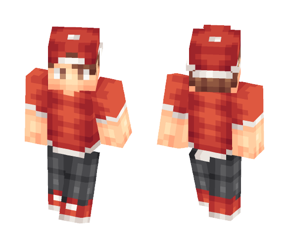 Red & White Shirt - Male Minecraft Skins - image 1