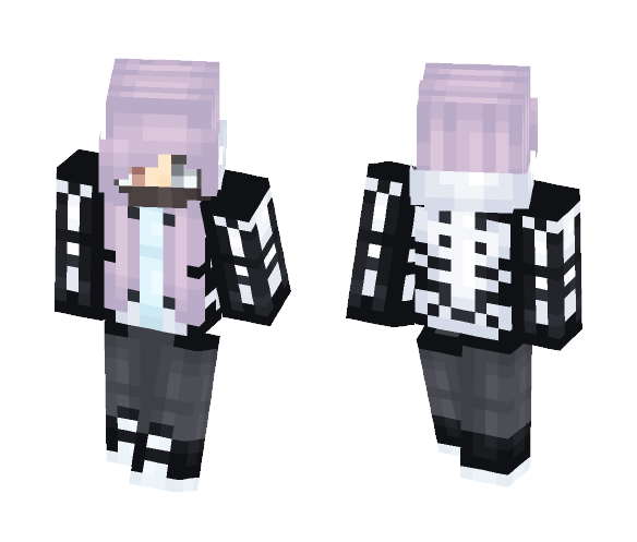 Skeleton Hoodie - Female Minecraft Skins - image 1