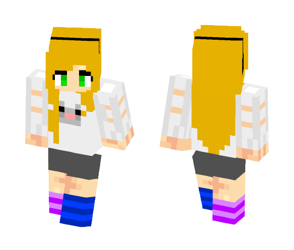 Blonde Gamer. - Female Minecraft Skins - image 1