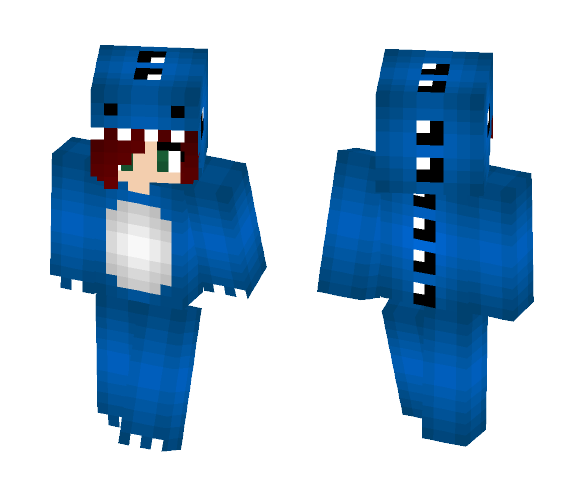 Blue Dino Onesie - Female Minecraft Skins - image 1