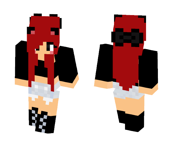 ||red hair||black jacket|| - Female Minecraft Skins - image 1