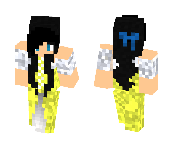Yellow dress girl - Girl Minecraft Skins - image 1