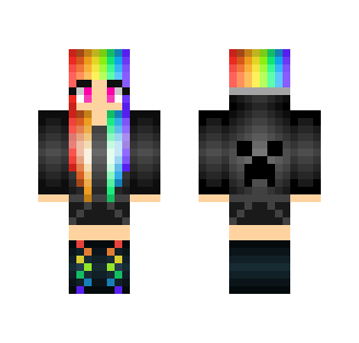 Rainbow Girl by Wozptz - Girl Minecraft Skins - image 2