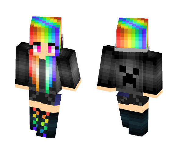 Rainbow Girl by Wozptz - Girl Minecraft Skins - image 1