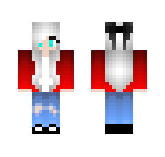 Girl with white hair - Color Haired Girls Minecraft Skins - image 2