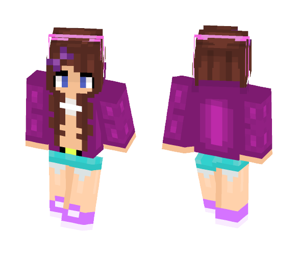 Evelye | Purple Casual - Female Minecraft Skins - image 1