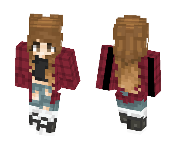 Crimson Red - Female Minecraft Skins - image 1