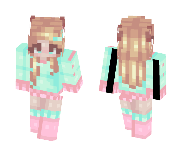 〚ᵏᵃˢˢᶤᵉ〛~ Mint Teddy - Female Minecraft Skins - image 1