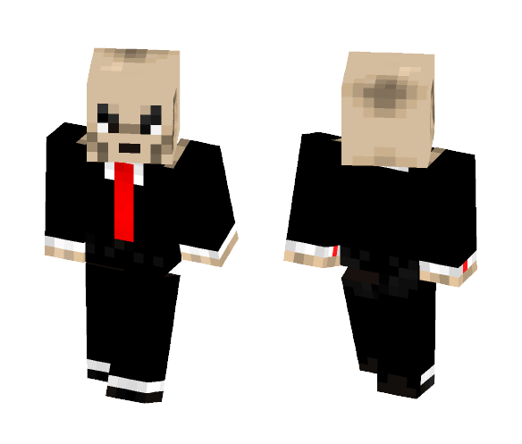 Agent Black with Mouth - Male Minecraft Skins - image 1