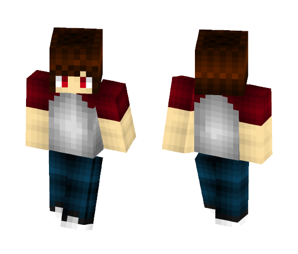 Red and White - Hand-Shaded - Male Minecraft Skins - image 1