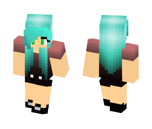 Girl with blue hair - Color Haired Girls Minecraft Skins - image 1