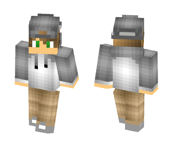 Guy with Gray hoodie - Male Minecraft Skins - image 1