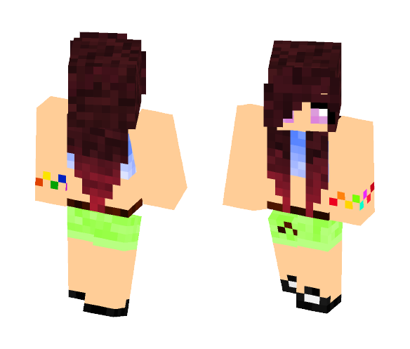 Backwards Girl - Girl Minecraft Skins - image 1