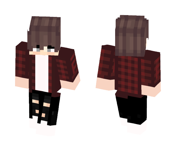 Checkered Shirt Boy - Boy Minecraft Skins - image 1