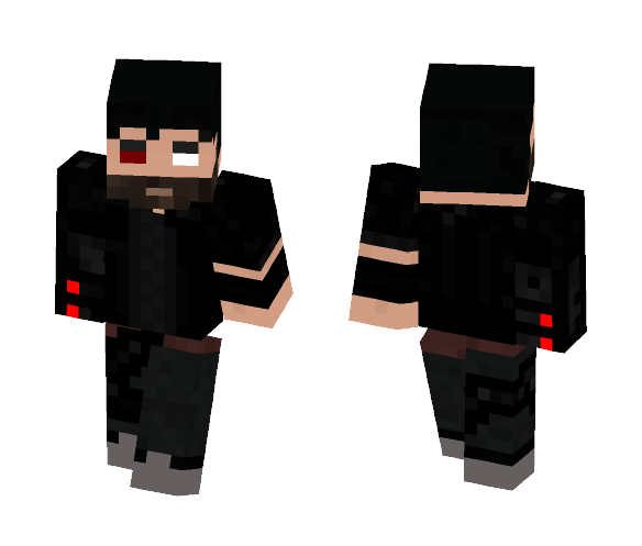 Red + White Cyborg - Male Minecraft Skins - image 1