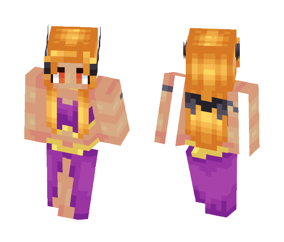 Another OC. - Nuria (Ifrit) - Female Minecraft Skins - image 1