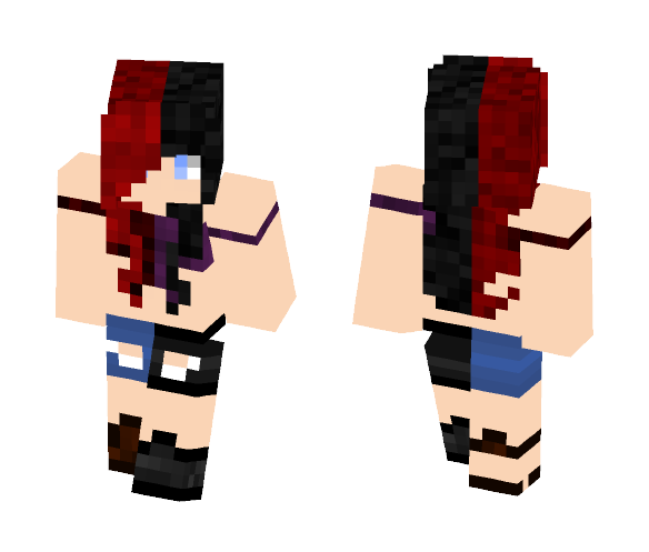 Two Face Girl - Girl Minecraft Skins - image 1