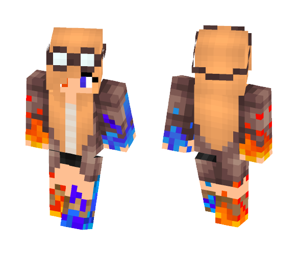 Fire and Water Powers - Female Minecraft Skins - image 1