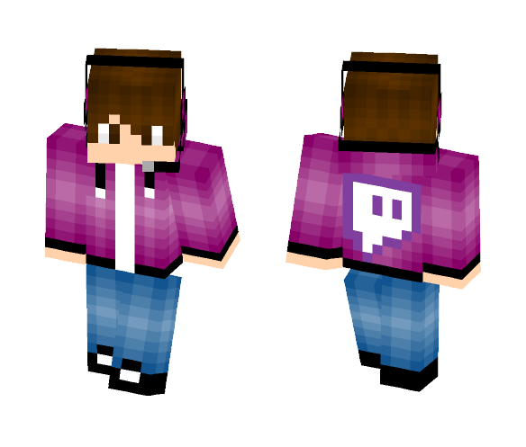 Twitch hoodie - Male Minecraft Skins - image 1