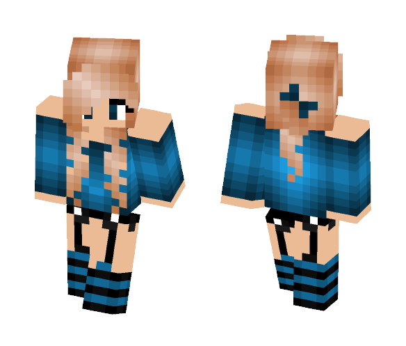 Blue-Black Stockings - Female Minecraft Skins - image 1