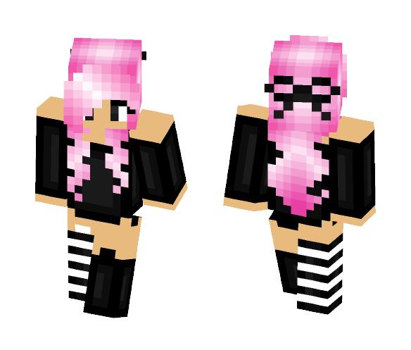 Pink Midnight - Female Minecraft Skins - image 1