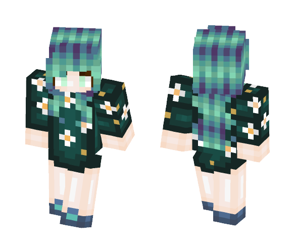 Long Flower Sweater :3 - Female Minecraft Skins - image 1