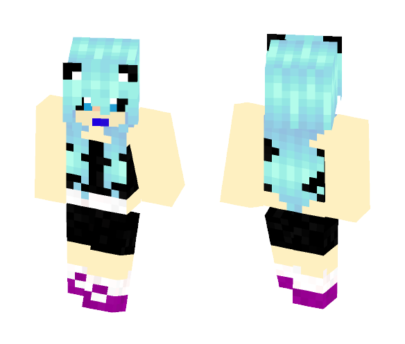 Pastel Goth Panda! ^w^ - Female Minecraft Skins - image 1
