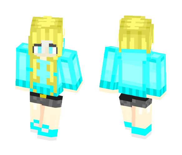 Evelye | Blonde Girl in Hoodie - Girl Minecraft Skins - image 1