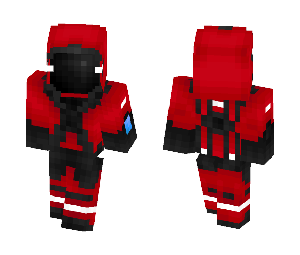 Red Space Engineer - Male Minecraft Skins - image 1