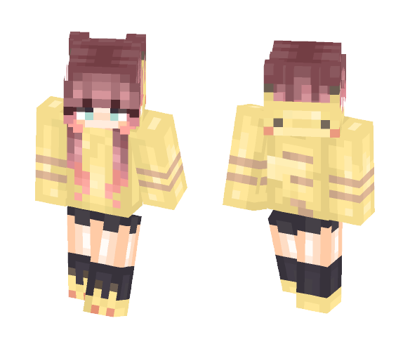 Shiakie - Pikachu Hoodie! - Female Minecraft Skins - image 1