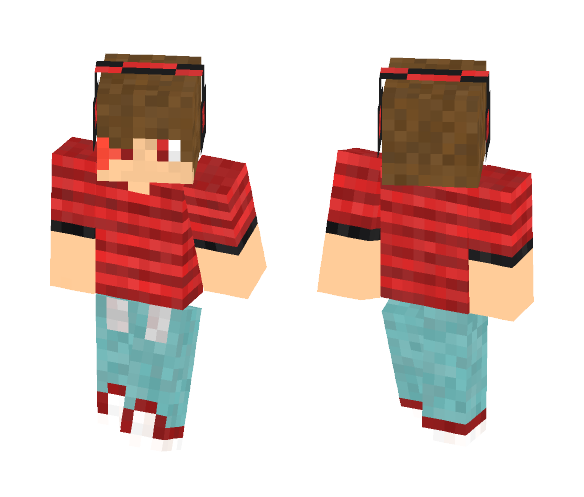 Red Stripes - Male Minecraft Skins - image 1