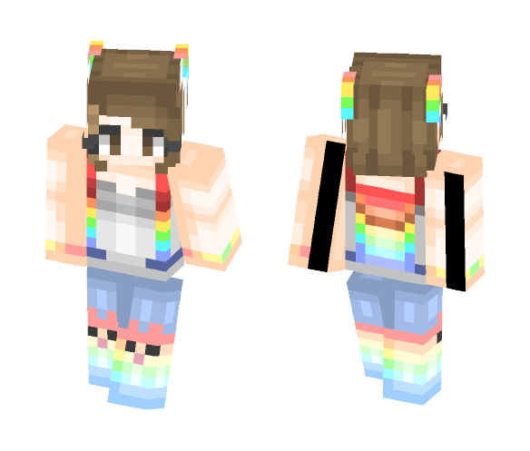 Rainbow Kitties - Female Minecraft Skins - image 1
