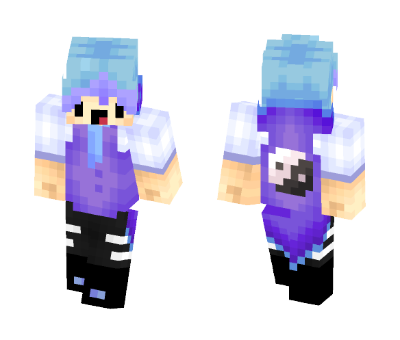 Purple Blue Fade Funk - Male Minecraft Skins - image 1