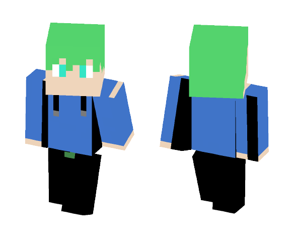 Green Hair Male - Male Minecraft Skins - image 1