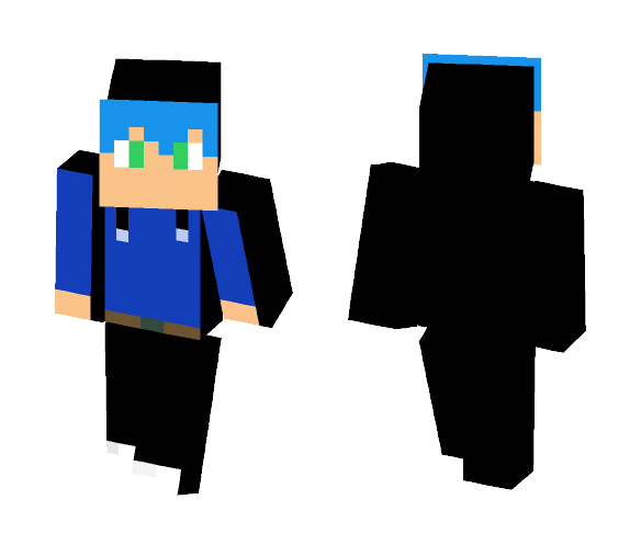 Male Jacket Blue Hair - Male Minecraft Skins - image 1