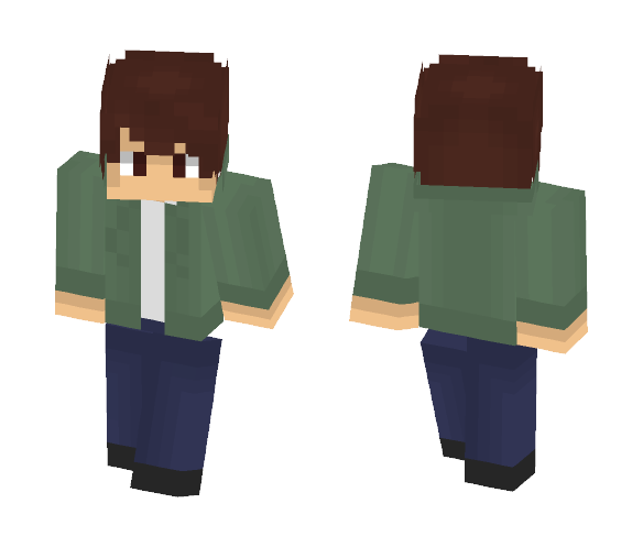 Green hoodie - Male Minecraft Skins - image 1