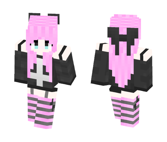 ~Pink Hair Girl~ - Color Haired Girls Minecraft Skins - image 1