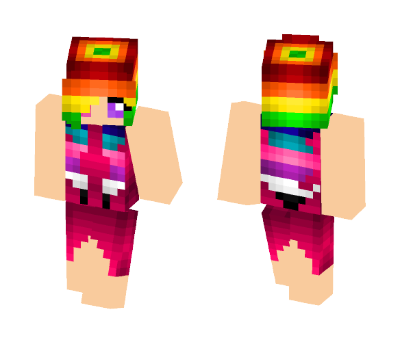 Rainbow girl - Girl Minecraft Skins - image 1