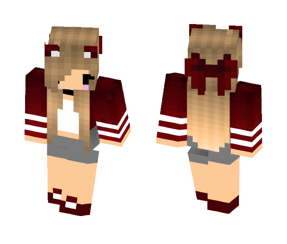 Chibi High: Red Rebel Chibi - Female Minecraft Skins - image 1