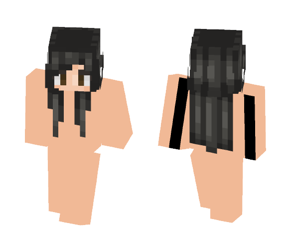 Black Hair Base ^o^ - Female Minecraft Skins - image 1