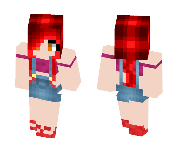 Red Haired Girl ANOTHER ONE! - Color Haired Girls Minecraft Skins - image 1