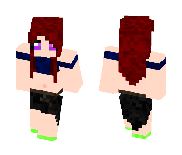 Red Haired Girl - Color Haired Girls Minecraft Skins - image 1